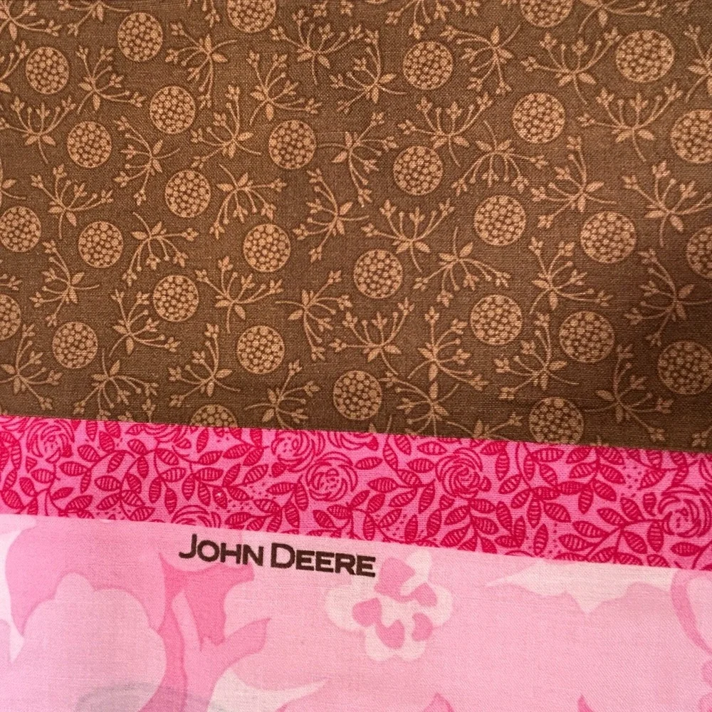 John Deere Pink Flower Farm Tractor Standard Pillowcase Set of 2 Handmade Cotton